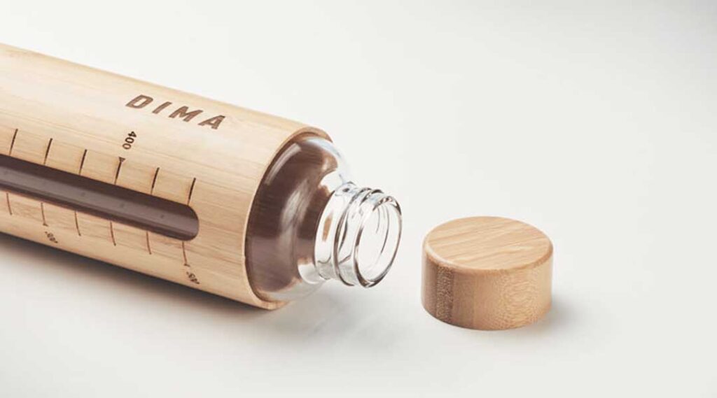 botella vidrio borosilicato