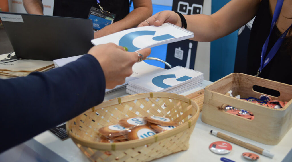 Stand en un feria promocional